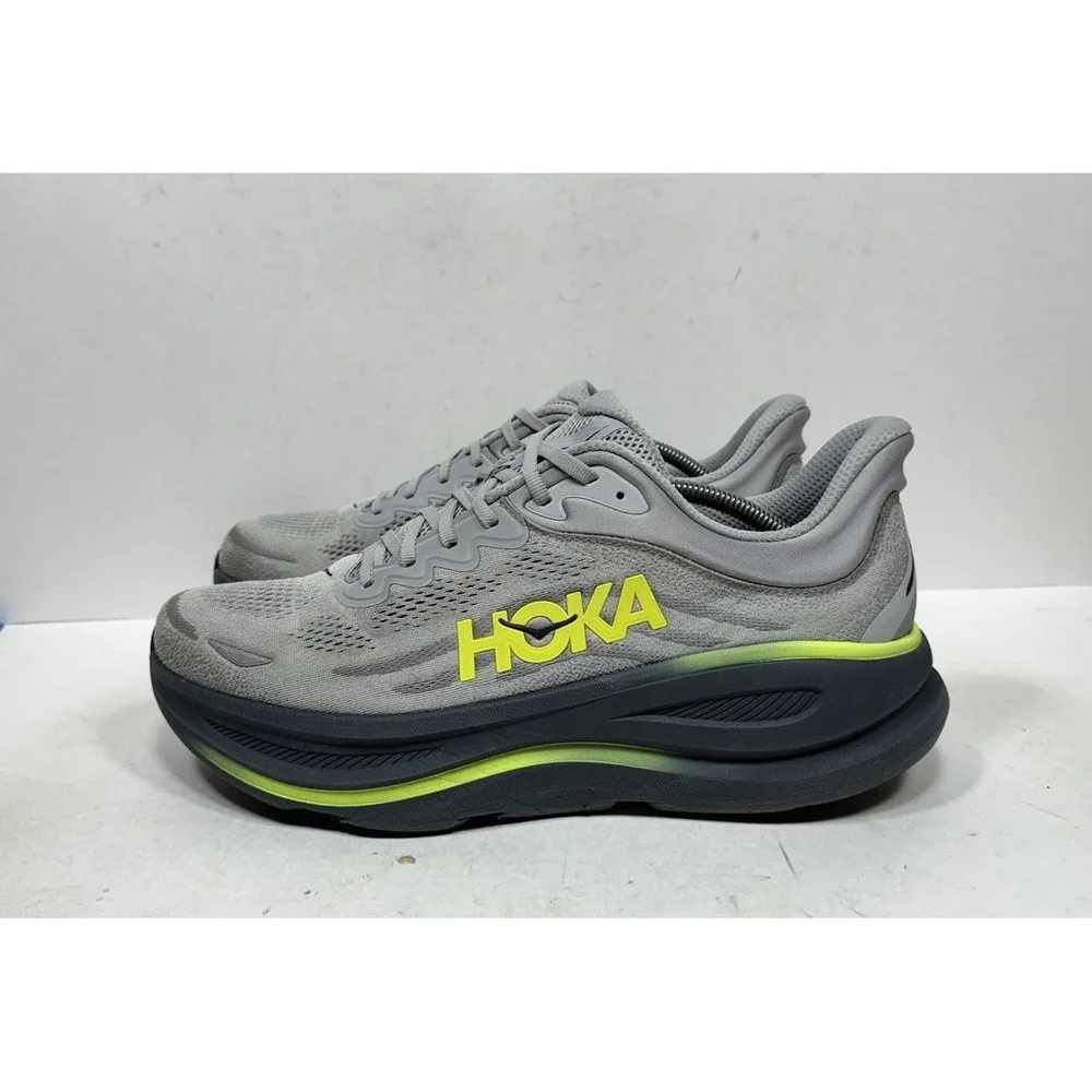 Hoka One One Bondi 9 Mens Size 13 D Gray Green Stardust Outer Orbit 1162011-SSTT